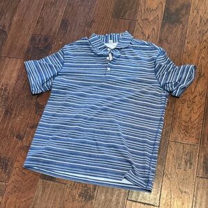 lululemon athletica Blue Striped Polo Shirt